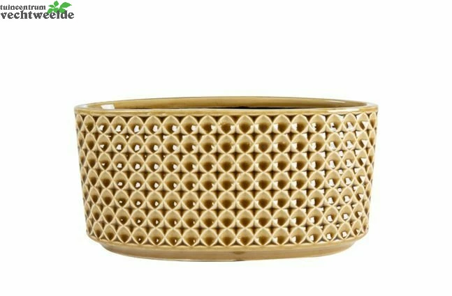 Planter Thies L26b12h13cm Mosterd