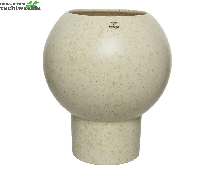 Decoris Vaas Aardewerk D22h25.50cm Wit