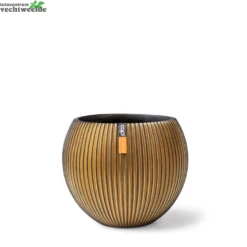 Vaas Bol Groove 29h25cm Zwart/goud