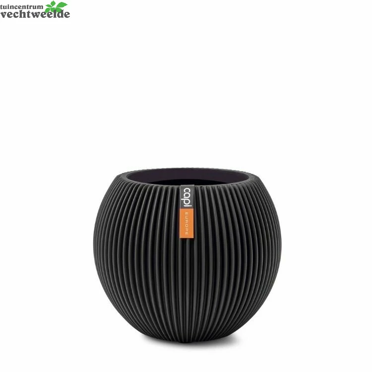 Vaas Bol Groove D30h25cm Zwart