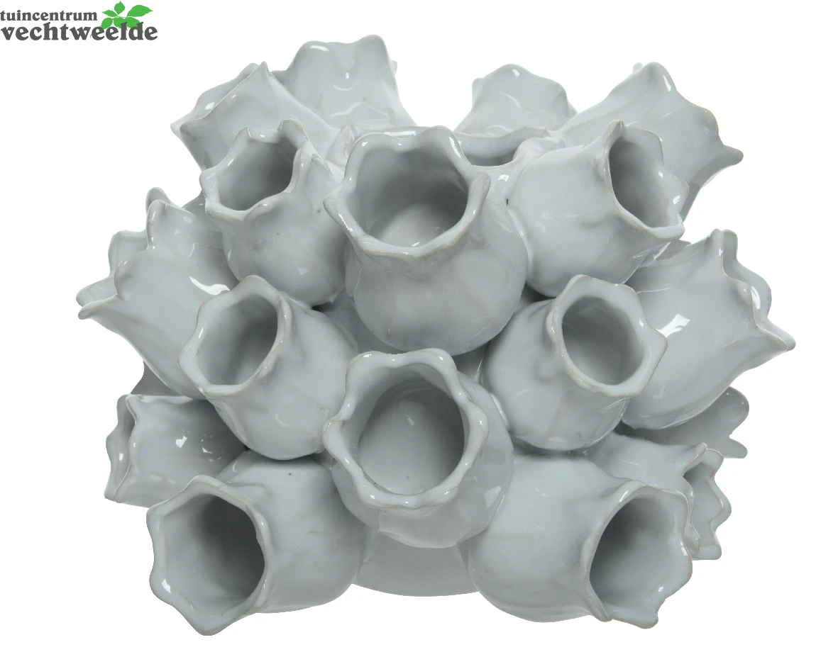 Decoris Vaas Keramiek L20b19.5h15.5cm Wit - Afbeelding 2